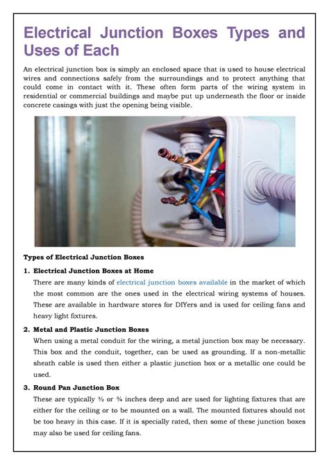 what are electrical junction boxes used for|different types of junction boxes.